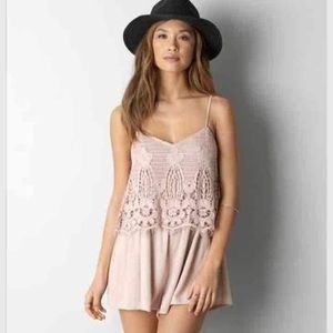 American Eagle Crochet Blush One Piece Shorts - XS